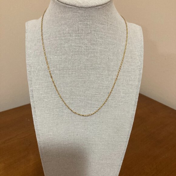 unbranded Jewelry - 10K Yellow Gold Wheat Link Necklace Chain 16" 1.40 mm 4.54 grams